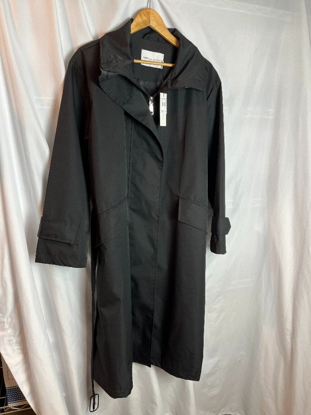 Women's Black Rebecca Minkoff Trench/raincoat Size M, NWT